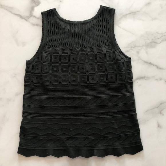 Banana Republic Mixed Stitch Shell Tank Top Green - Picture 8 of 8